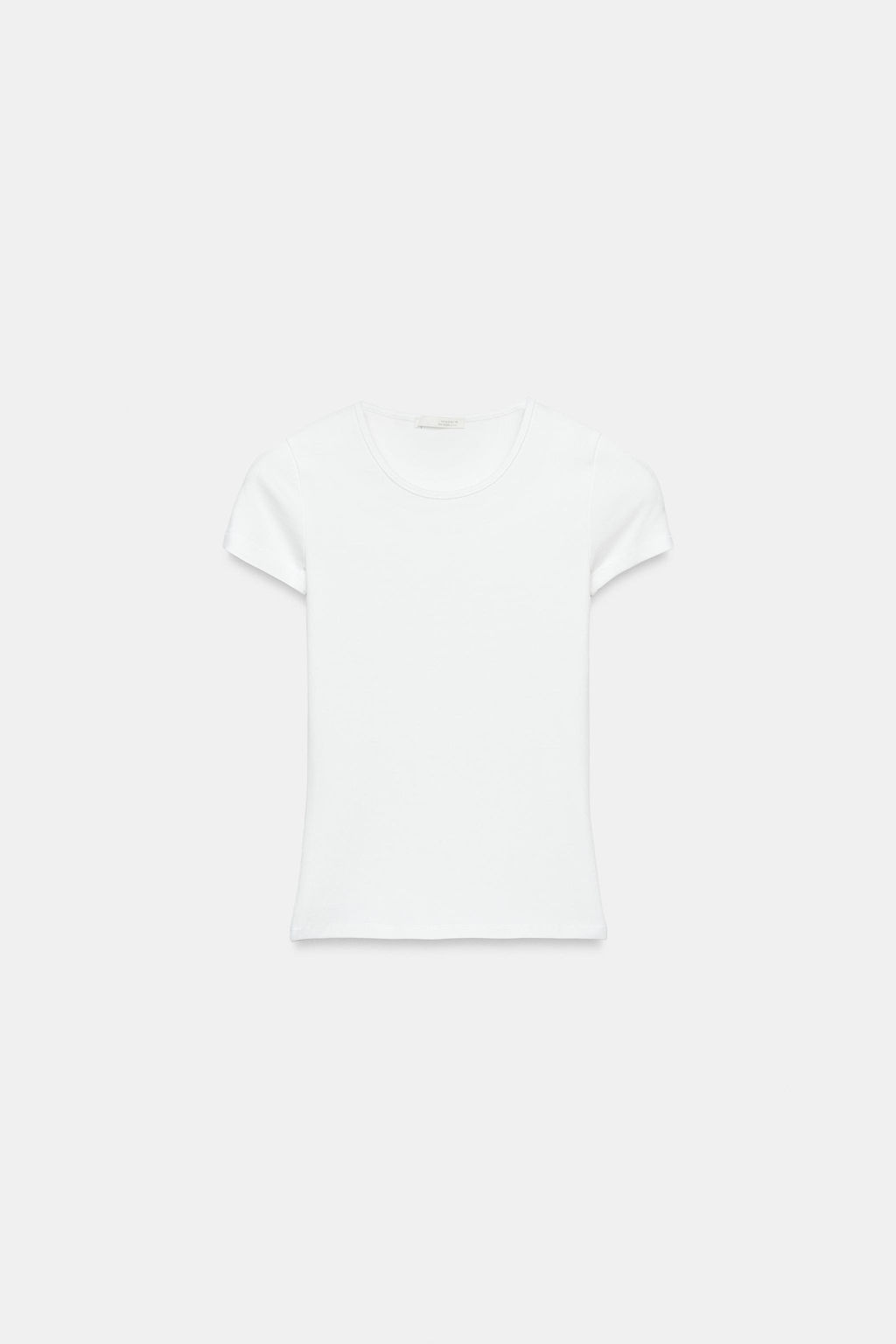 CAMISETA RIB MANGA CORTA / Blanco