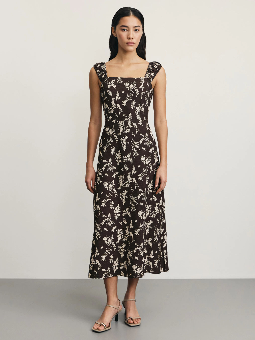 Сарафан из фактурной вискозы с принтом / Zarina  фото 3