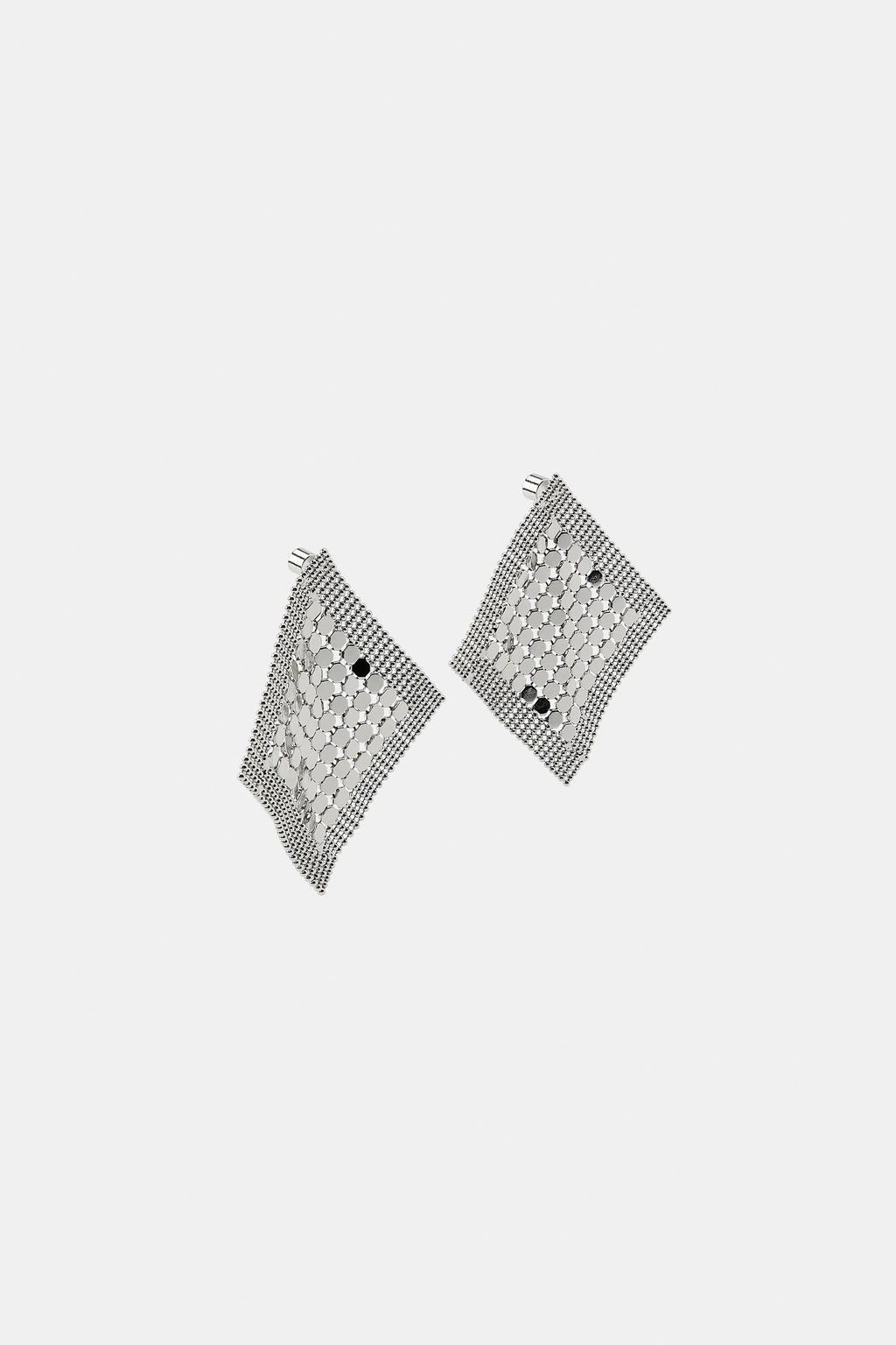 RHOMBUS MESH EARRINGS - Zara фото 10