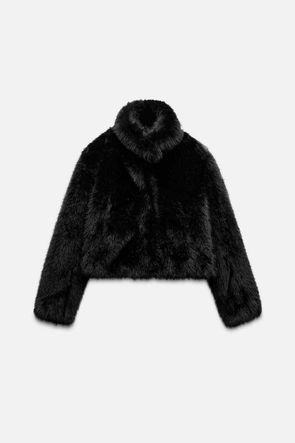 FAUX FUR SHORT COAT - Zara фото 16