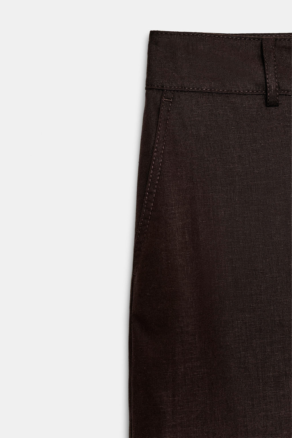 PANTAL?N BARREL CON LINO / Marr?n - Zara фото 10
