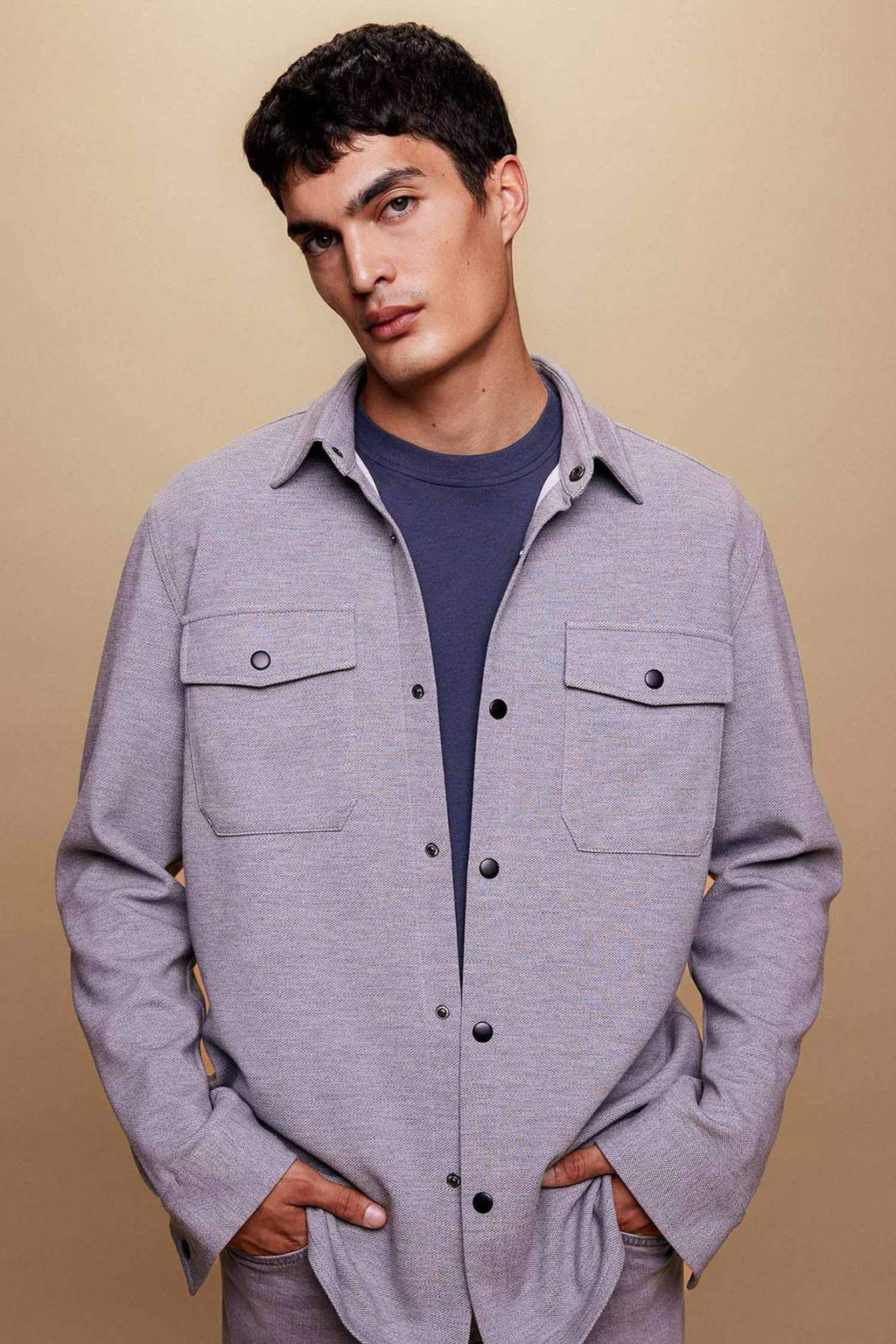 Regular Fit Polo Yaka Her Yone Esneyen Uzun Kollu Gomlek Ceket - Defacto фото 4