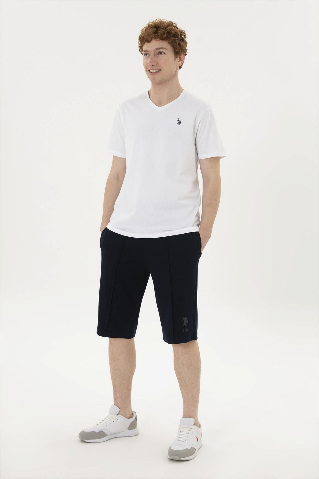 Мужские темно-синие вязаные шорты Неожиданная скидка в корзине - U.s. polo assn фото 3