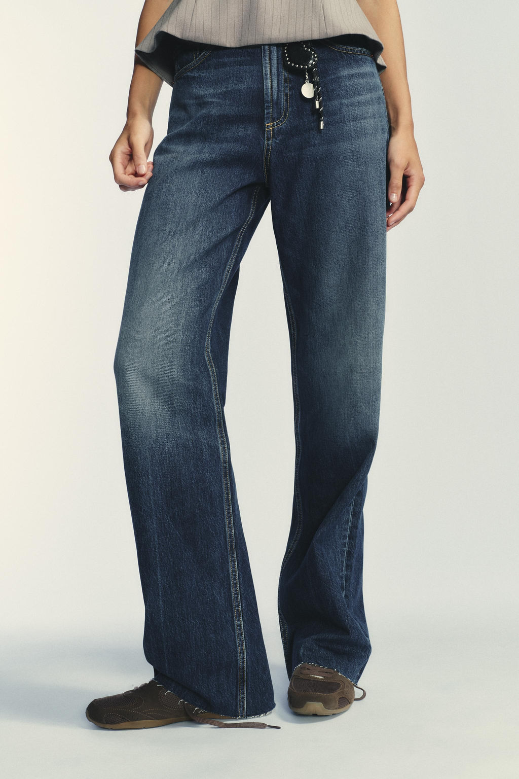 TRF WIDE-LEG HIGH-WAIST FULL LENGTH JEANS - Zara фото 20