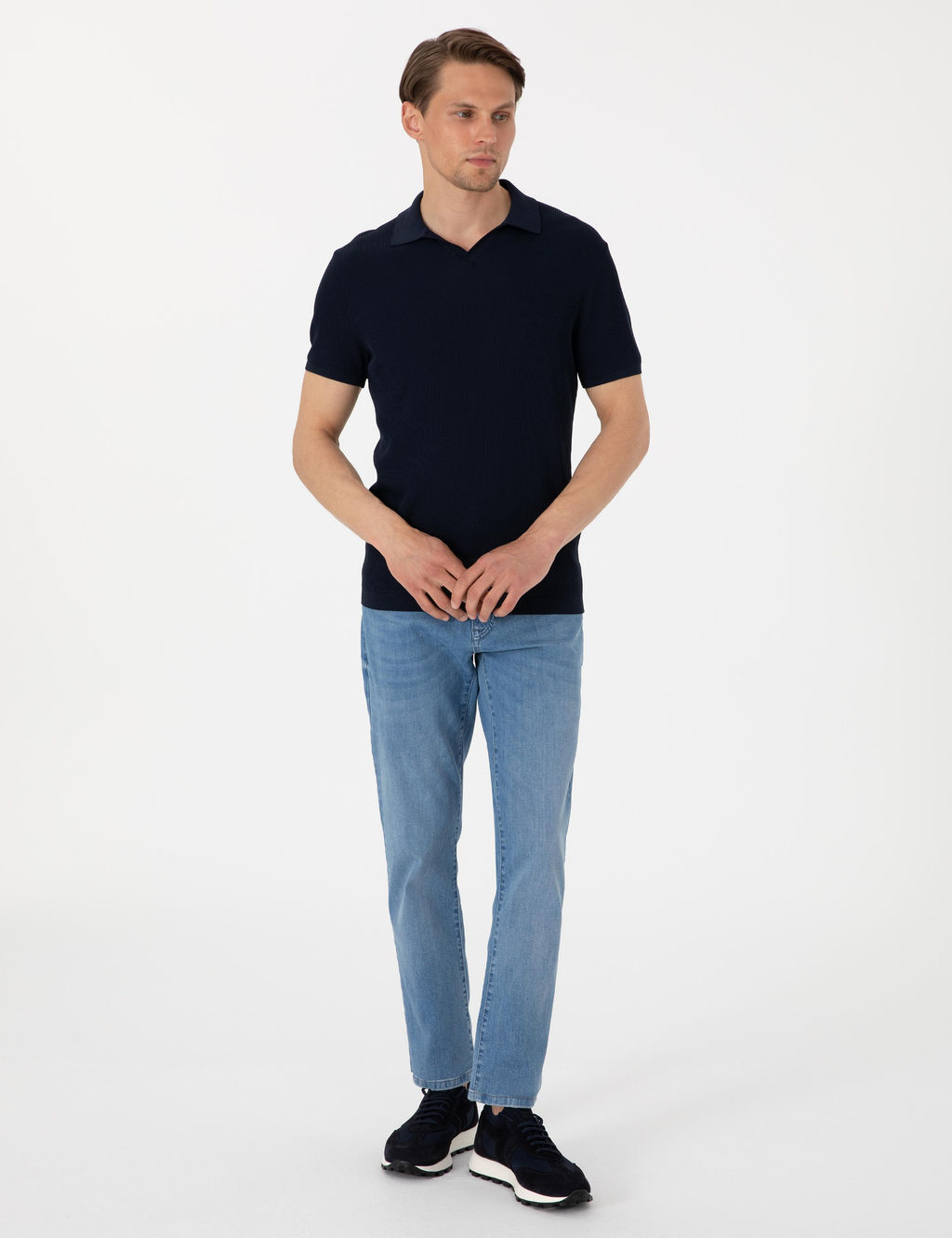 Lacivert Slim Fit Polo Yaka Triko Ti__rt - Pierre cardin фото 4