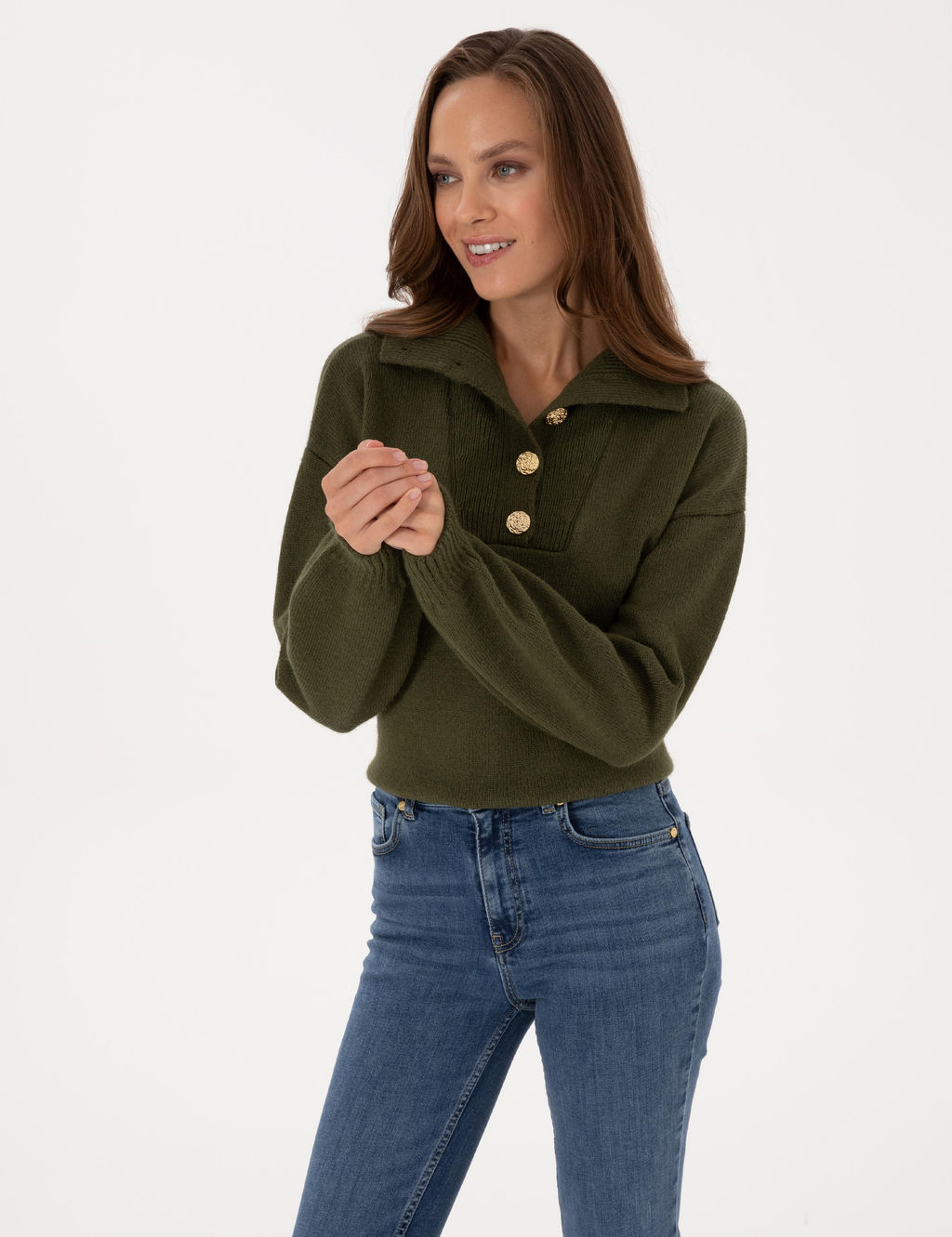Haki Comfort Fit Kazak