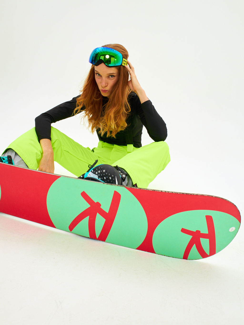 Брюки зимние женские / сноубордические Alpha Endless Симфония склона_YEL Желто-зеленый  фото 27