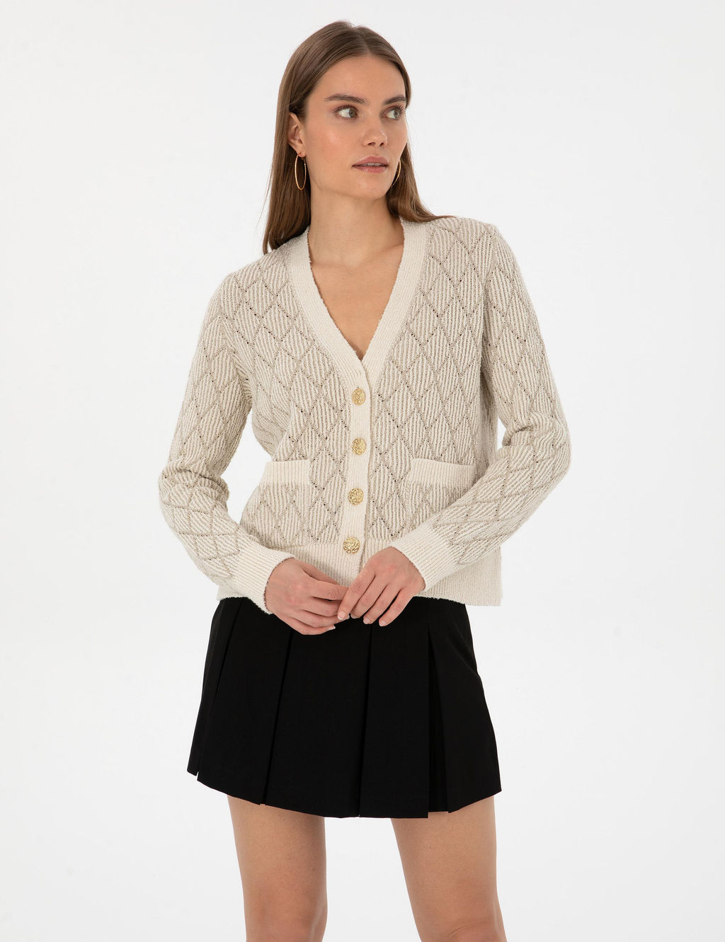 Ekru Regular Fit Triko H_rka