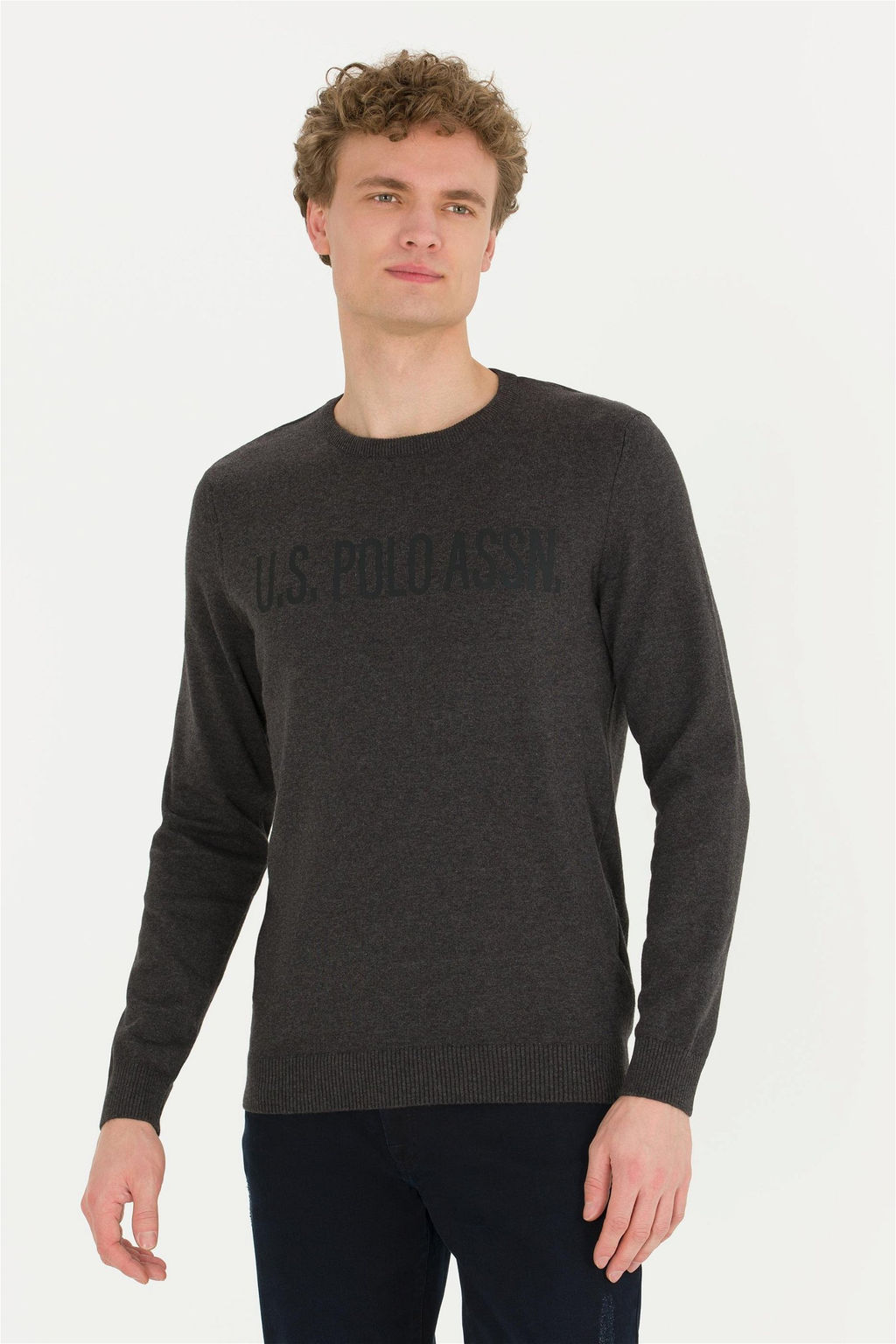 Мужской антрацит мелангианский велосипедный велосипед Неожиданная скидка в корзине - U.s. polo assn фото 2