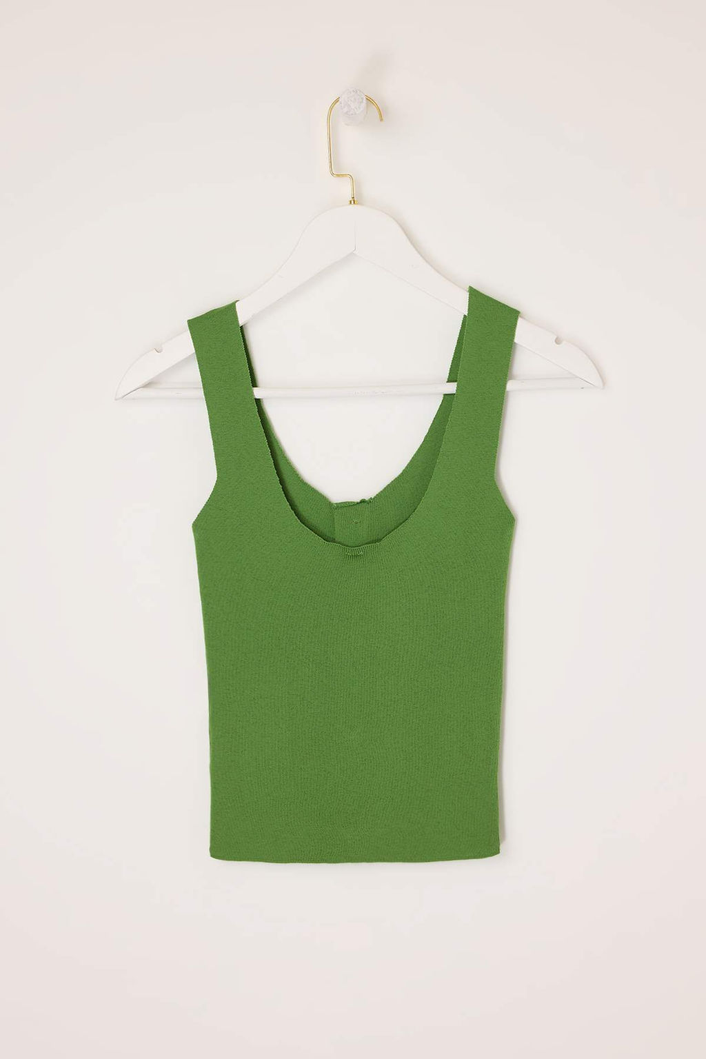 Yag Yesil Kalp Dugme Detayl? Crop Triko Bluz TWOSS26BZ00321 - Trendyolmilla фото 6