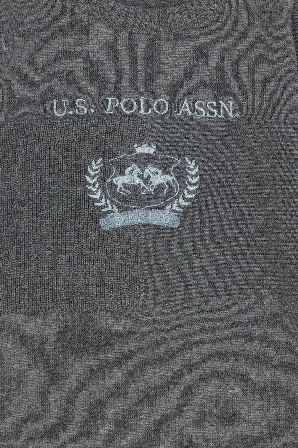 U. S. Polo Assn Серый меланжевый свитер для мальчика - U.s. polo assn фото 6