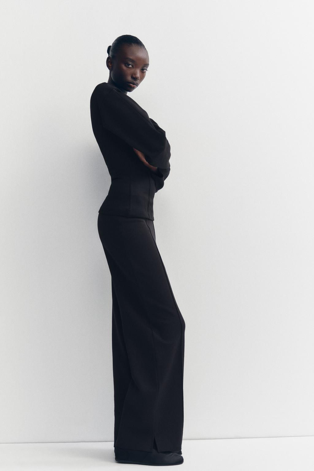 INTERLOCK KNIT TROUSERS WITH VENTS - Zara фото 12