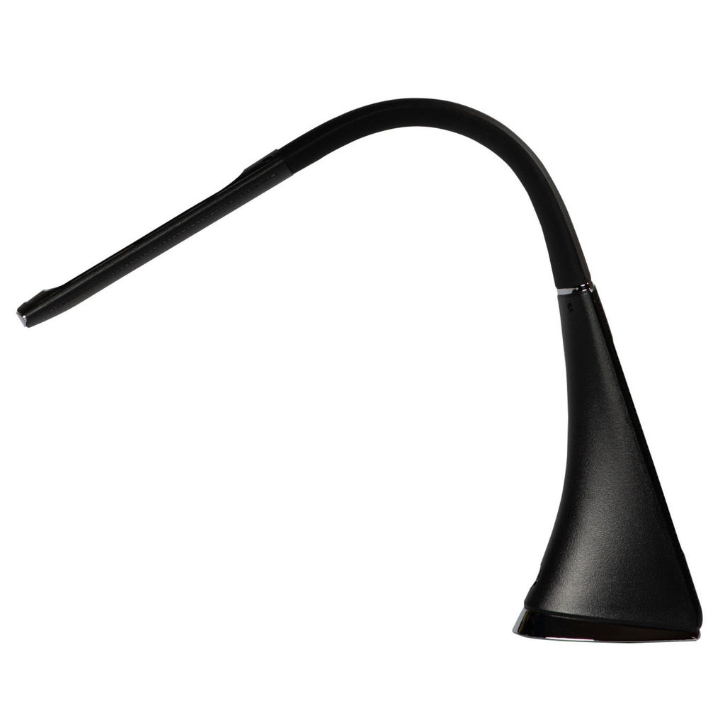 TLD-542 Black/LED/300Lm/5000K/Dimmer Светильник настольный c часами, календарем, термометром, 5W. Сенсорный выключатель. Черный (стилизован под кожу). TM Uniel.