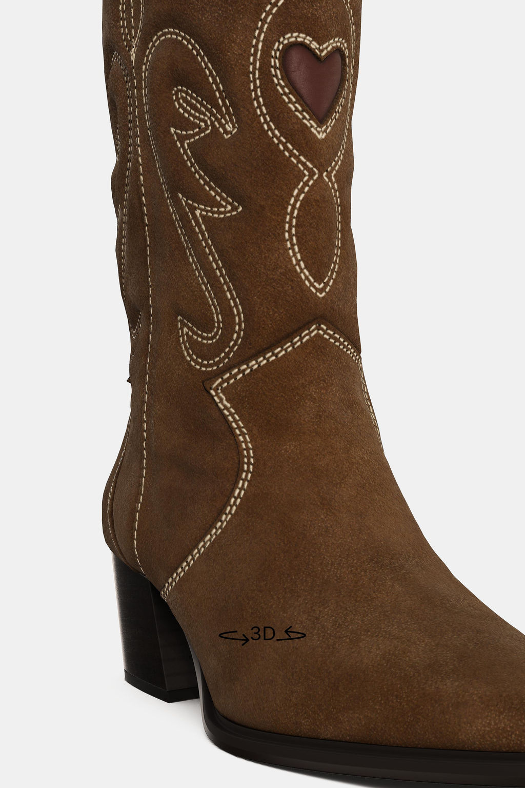 LEATHER EMBROIDERED BOOTS - Zara фото 9