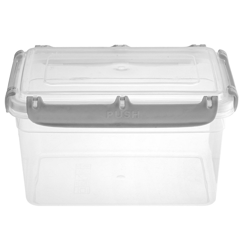 Bergen Контейнер для продуктов пластмассовый 2,4л, 21,5х15,1х11,8см, с защелками, пепельный жемчуг, подходит для СВЧ (Россия) - Домашняя мода фото 3