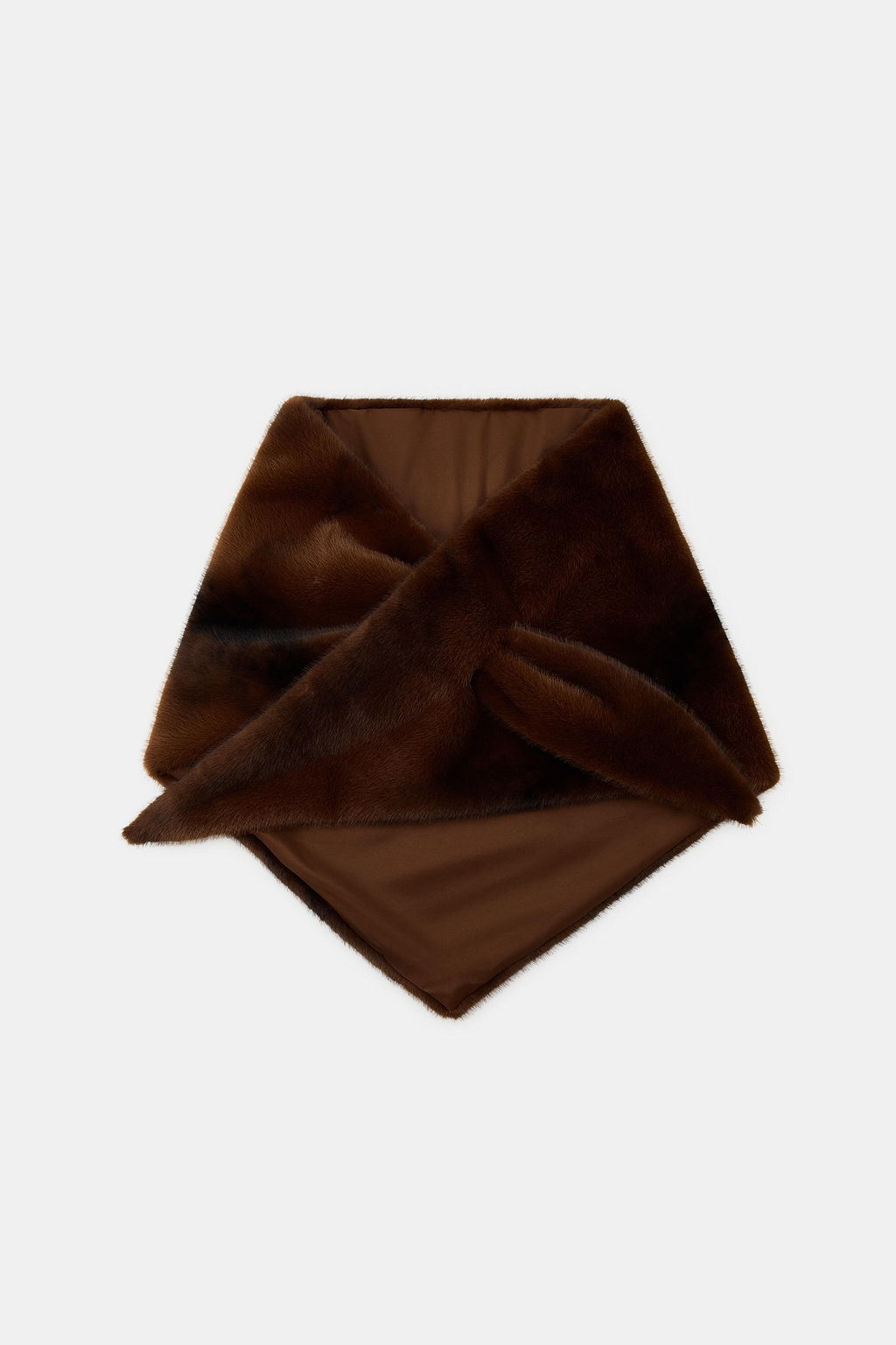 TRIANGULAR FAUX FUR SCARF