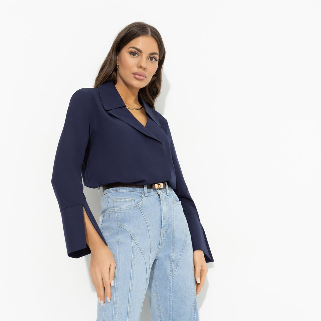 Блуза свободного кроя с воротничком, Амбассадор стиля (new) - Charutti фото 4