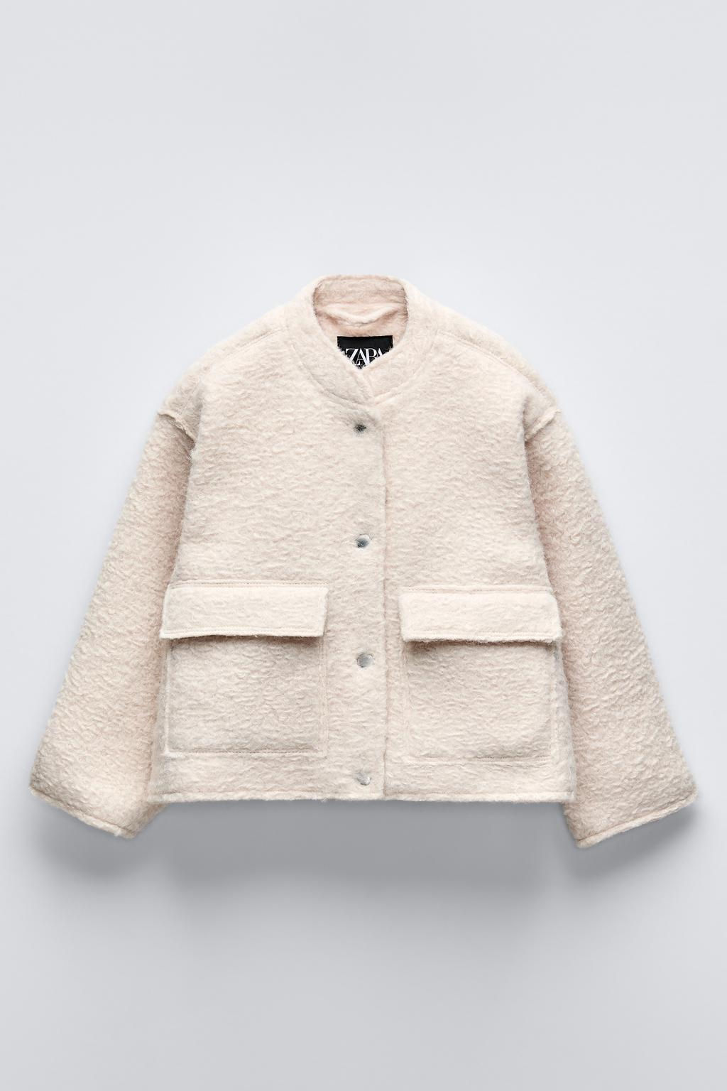 BOUCLE BOMBER JACKET WITH POCKETS - Zara фото 3