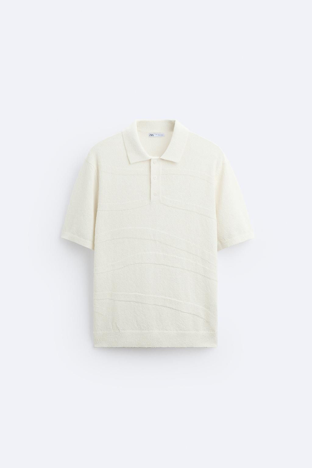 WAVY KNIT POLO SHIRT - Zara фото 6