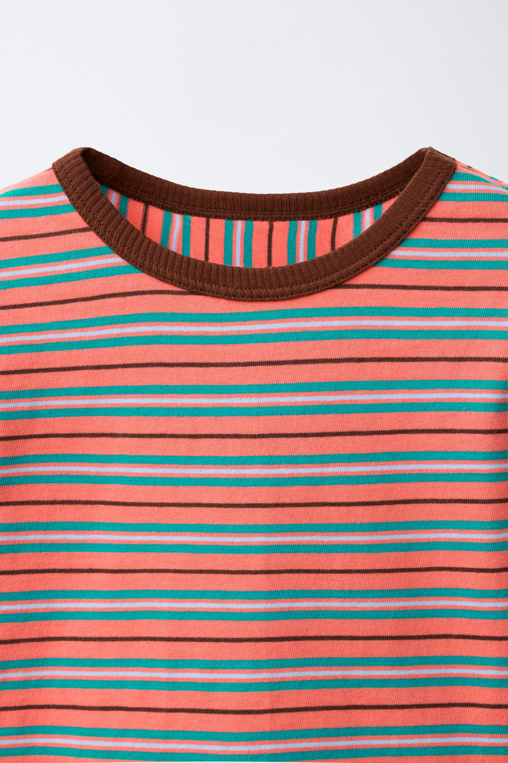 CAMISETA RAYAS / Coral
