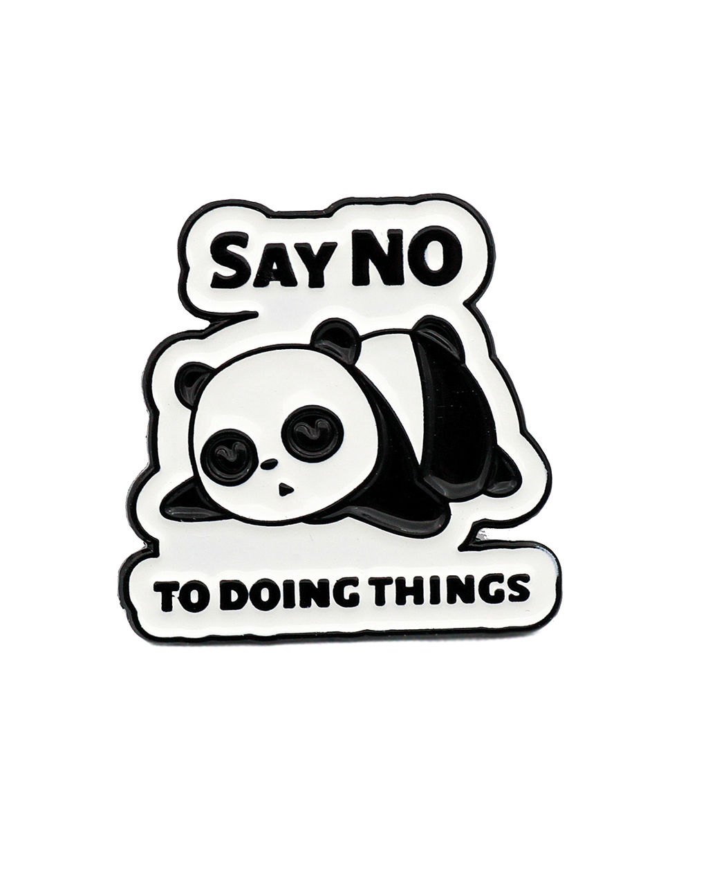 Металлический значок Panda Mood Say No