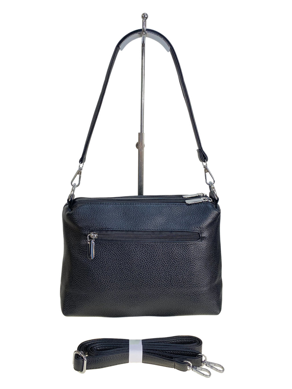 Женская сумка из искусственной кожи, цвет черный - Greta фото 2