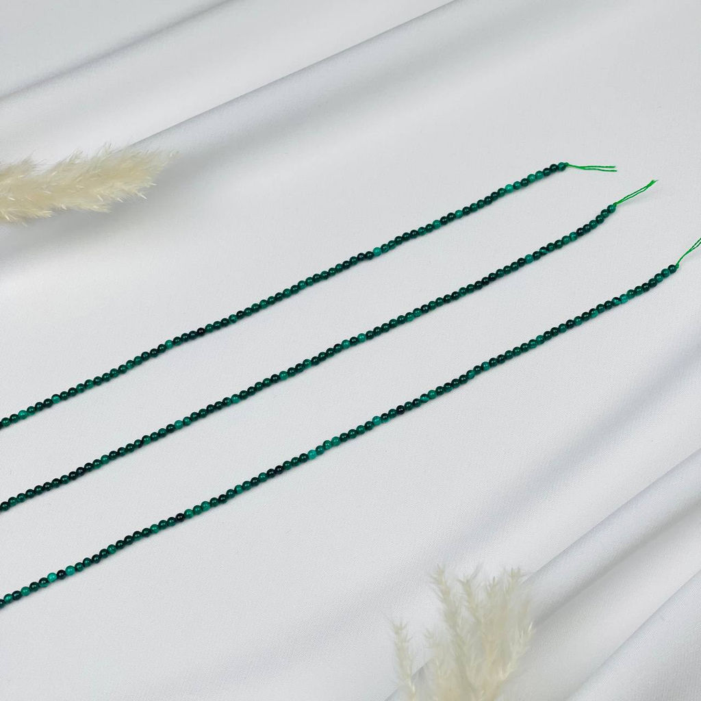 Бусины для украшений из камня Малахит (160 бусин)