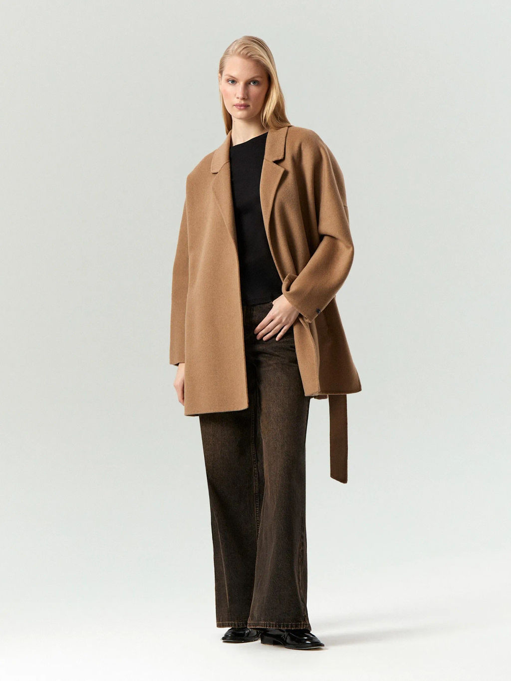 ЕМКА / Полупальто-халат из шерсти double-face - Emka фото 3