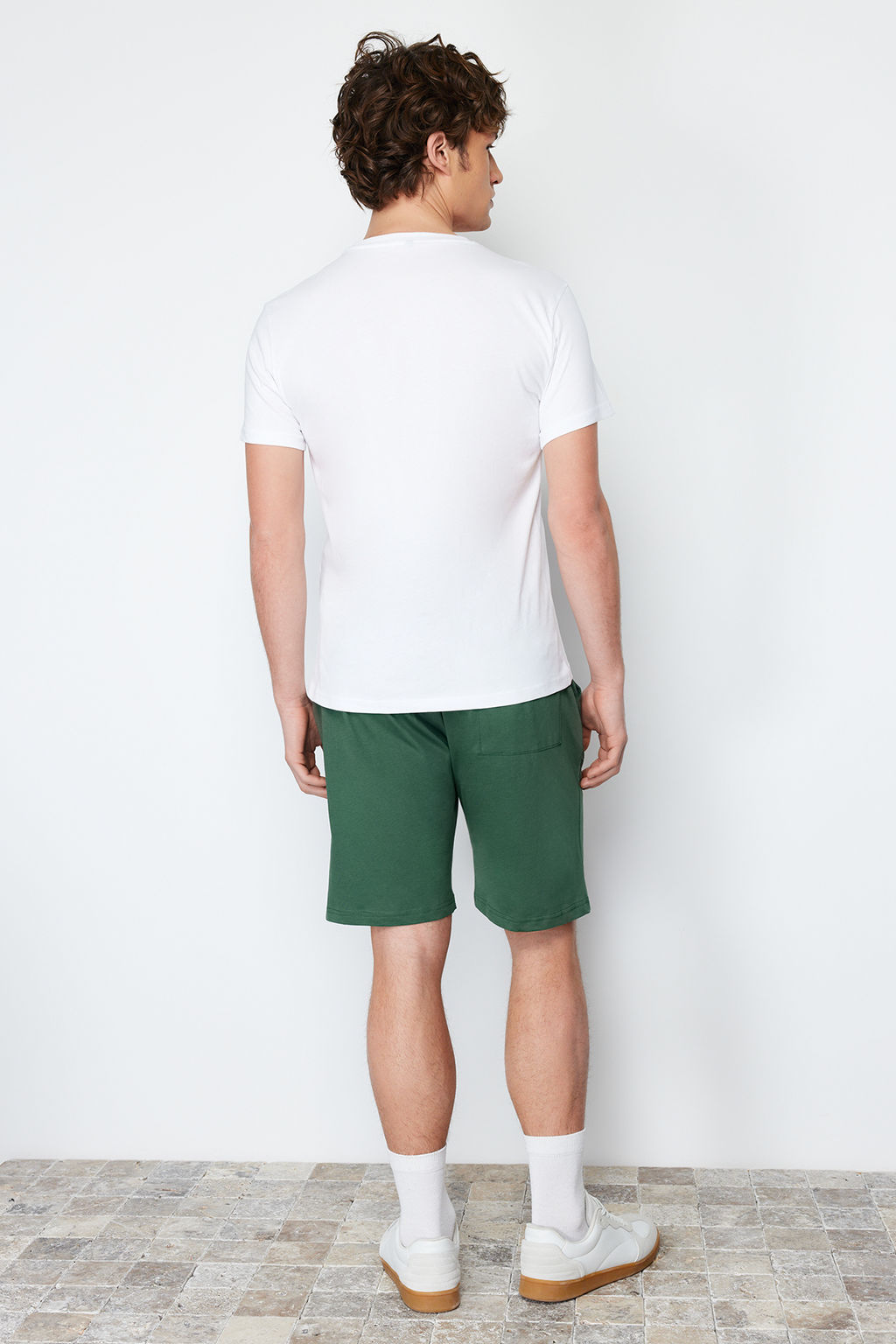 TRENDYOL MAN Lacivert Bask?l? Regular Fit Orme Sortlu Pijama Tak?m? TMNSS24PT00012 - Trendyolmilla фото 15