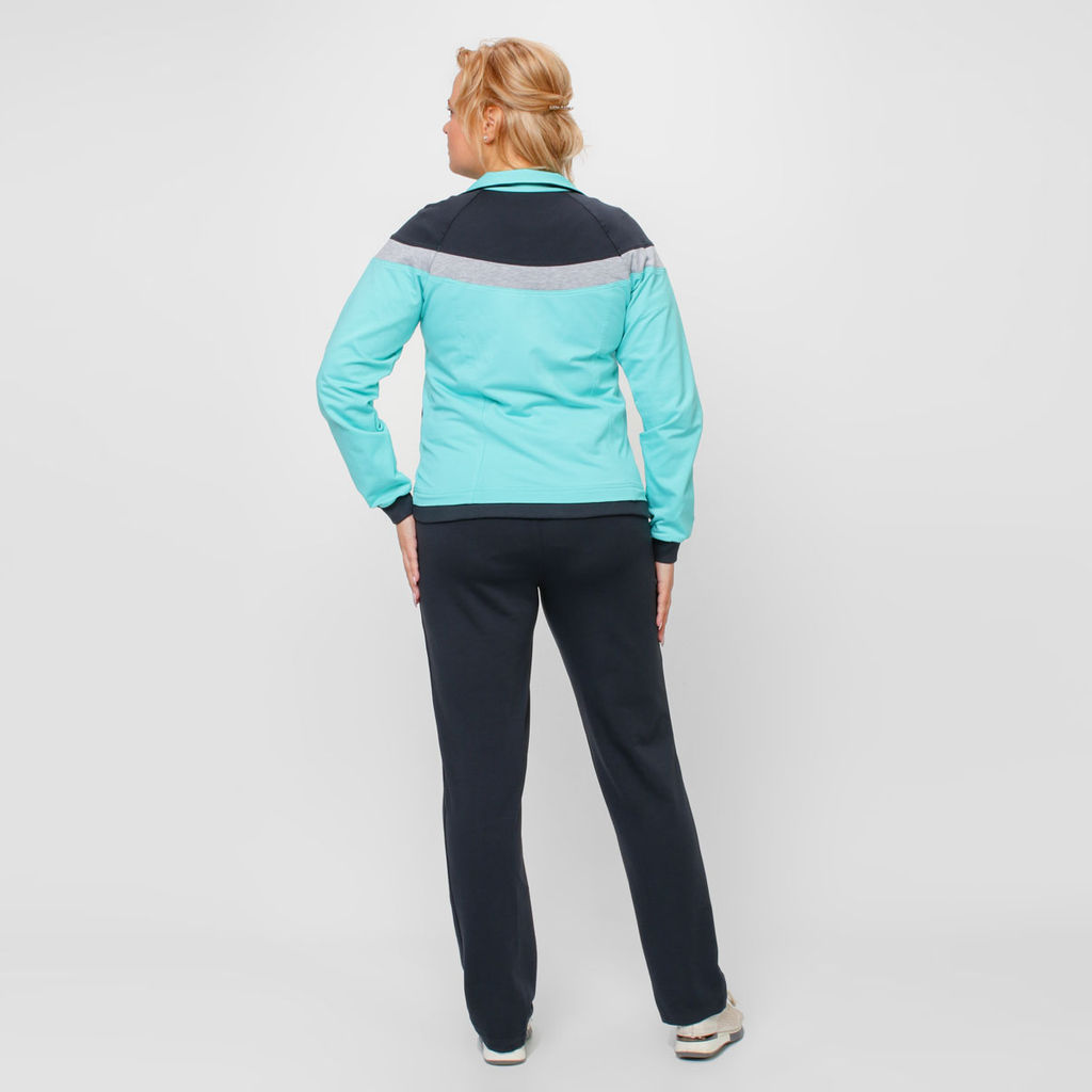 RODOS Спортивный костюм женский весна/лето М-172/1 Ментол/Синий  фото 55