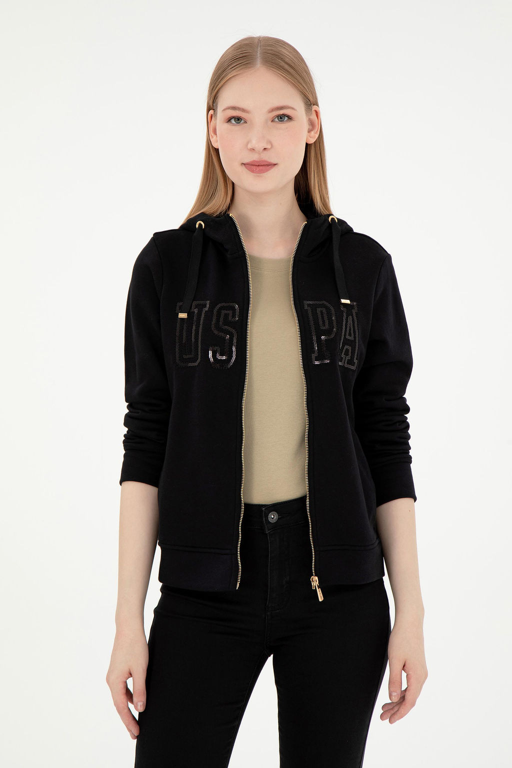 Kad_n Siyah Basic Sweatshirt Sepette S_rpriz _ndirim - U.s. polo assn фото 3