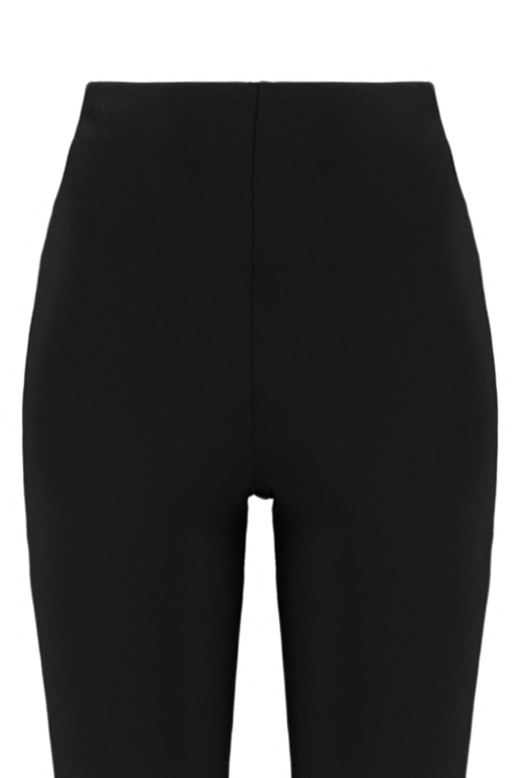 Siyah Yanlar? Y?rtmacl? Flare/Ispanyol Paca Yuksek Bel Orme Pantolon TWOSS23PL00134