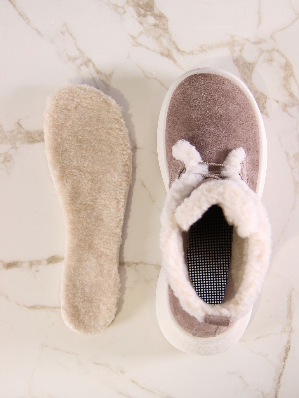 Ботинки 308.927be.Капучино замша з/мех