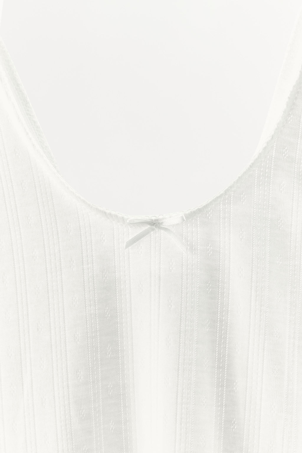 TOP POINTELLE LAZO / Blanco
