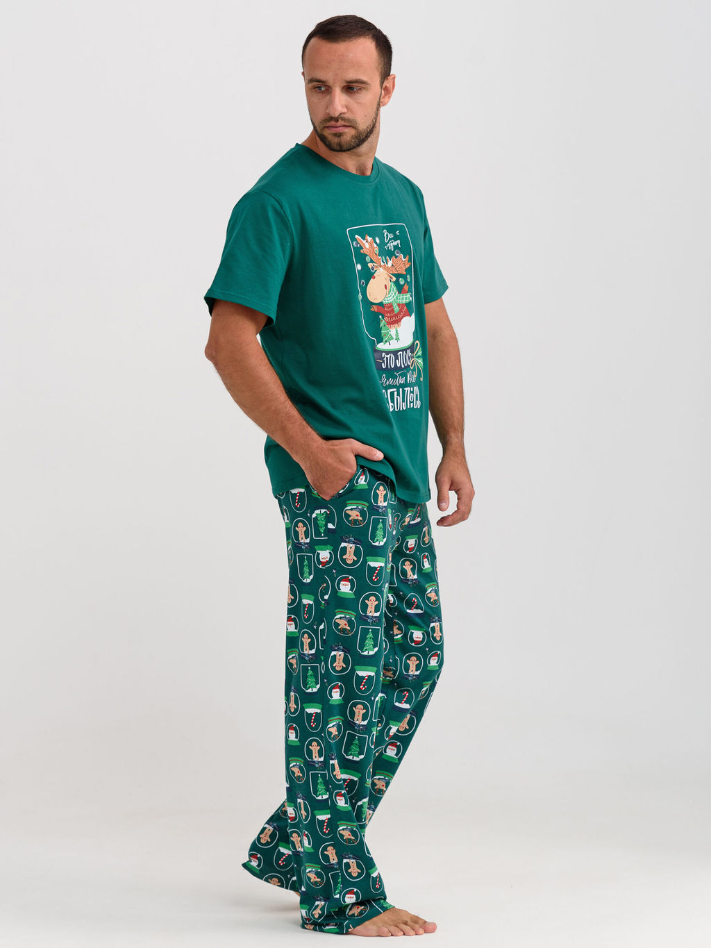 Пижама мужская 100% хлопок Все будет! - Оптима фото 5