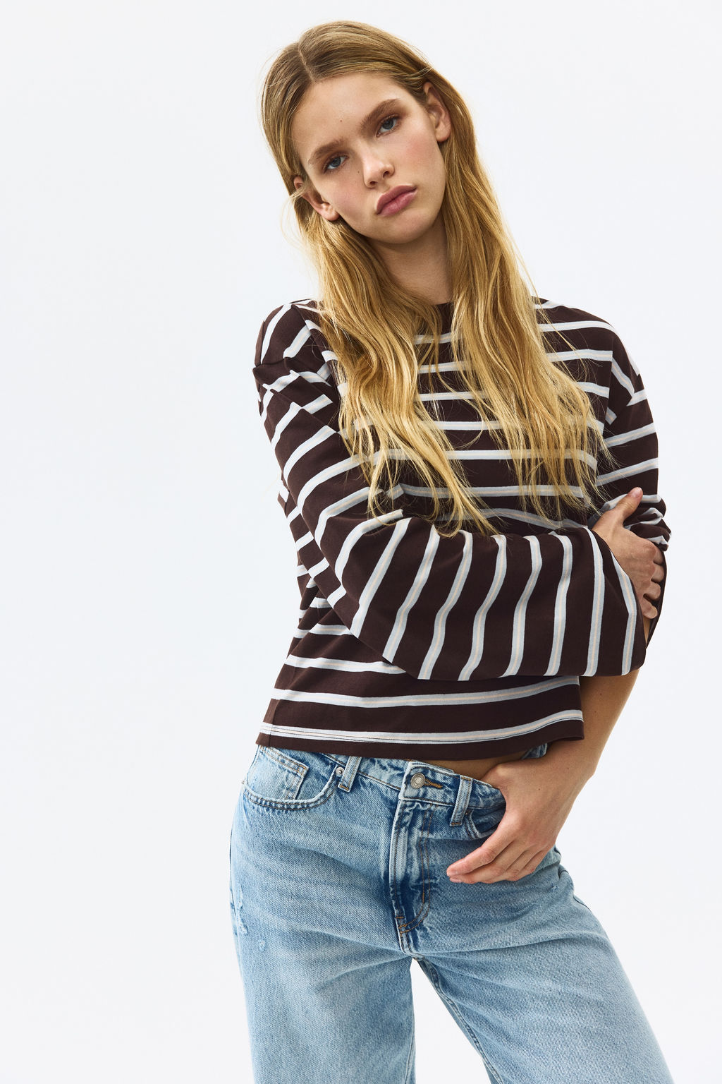Top de manga larga en algod?n - H&m фото 4