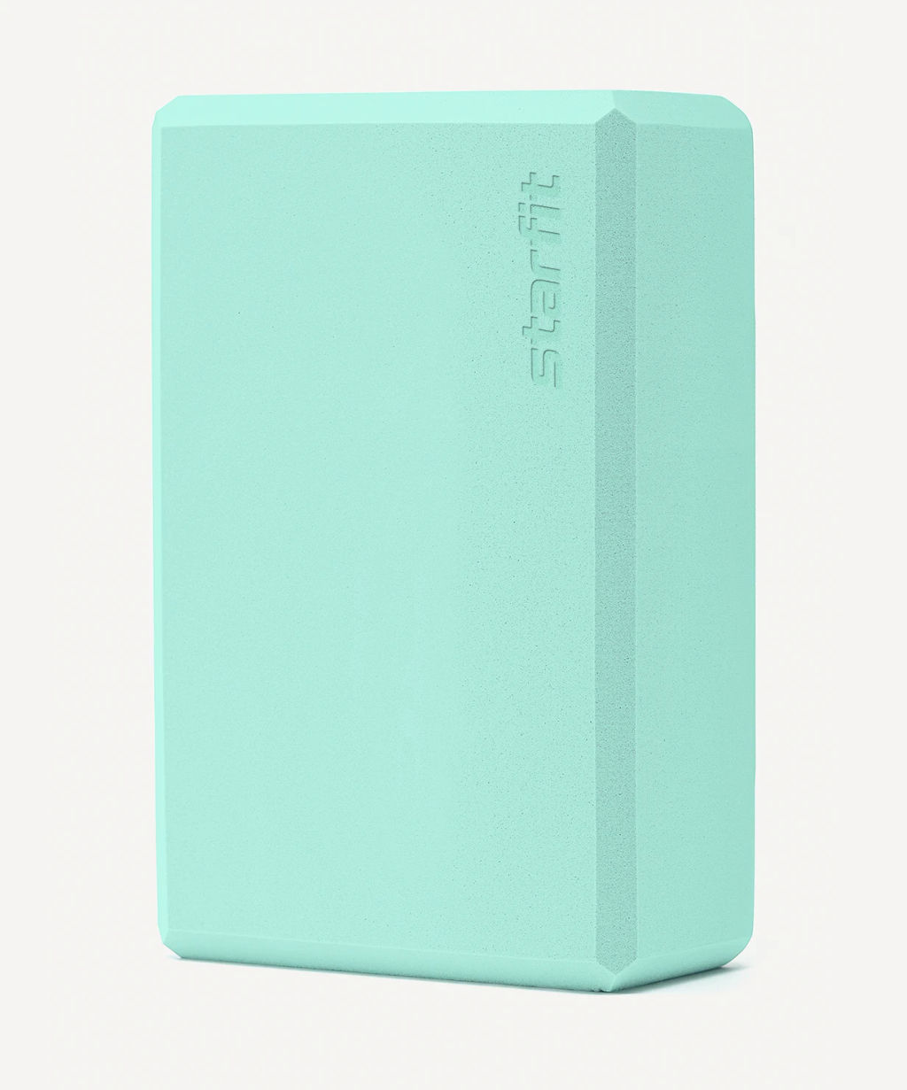 Блок для йоги STARFIT YB-200 EVA, 8 см, 115 гр, 22,5х15 см, мятный. фото 3