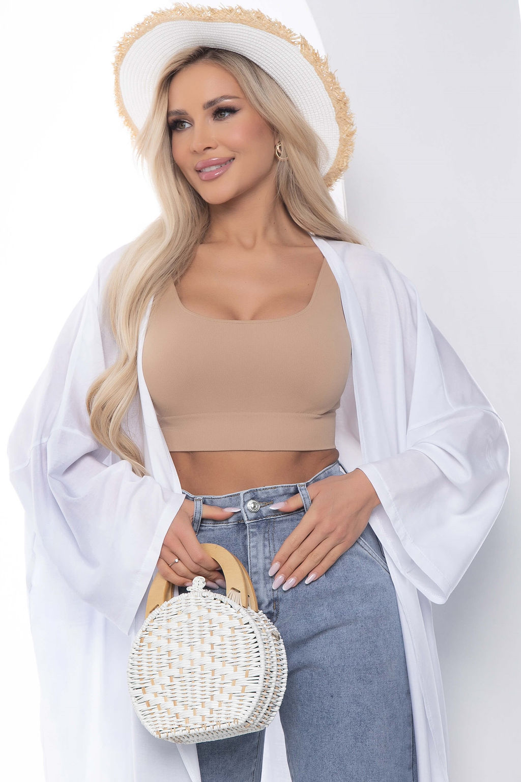 Парео Пляжный сезон(белое) П11767 - Lt collection фото 7