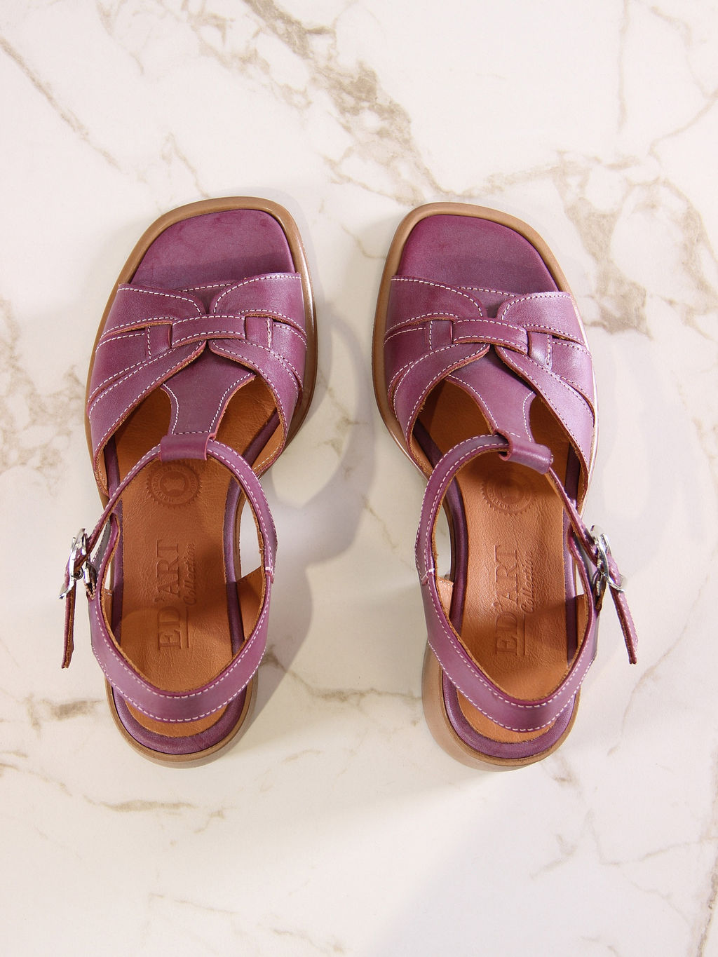 Босоножки 5037.23663bе.Вакса бордо+коричневый