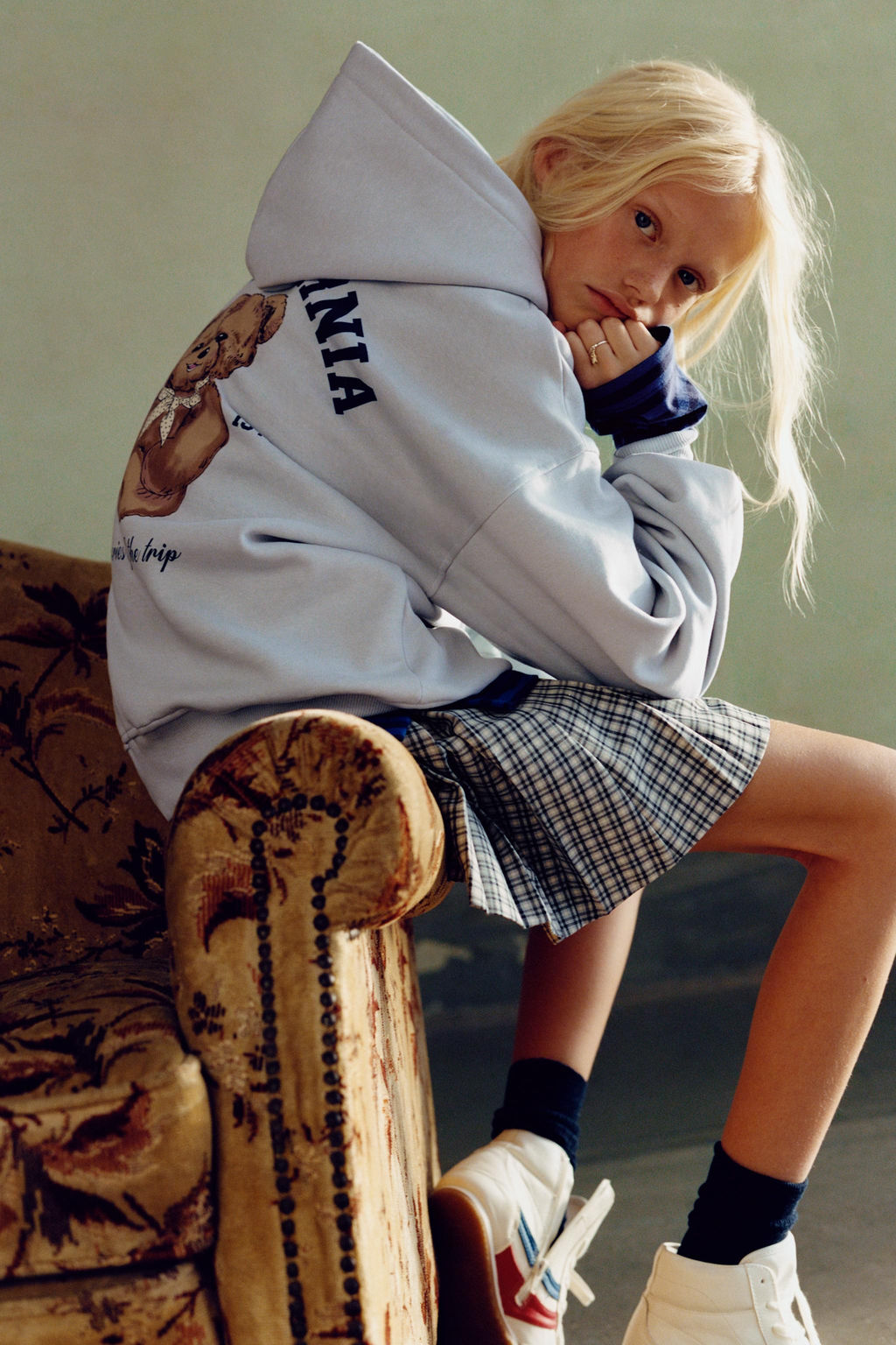 CHECK SKIRT WITH BUTTONS - Zara фото 5