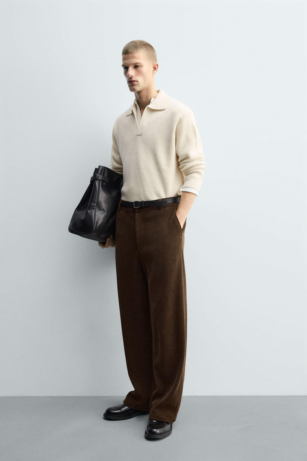 WIDE-LEG CORDUROY TROUSERS - Zara фото 4