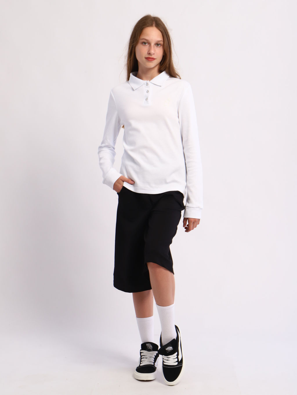 Футболка-поло София белый - Ладошки фото 6