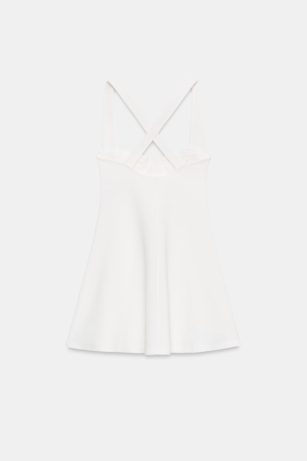 VESTIDO CORTO SKATER / Blanco roto - Zara фото 8