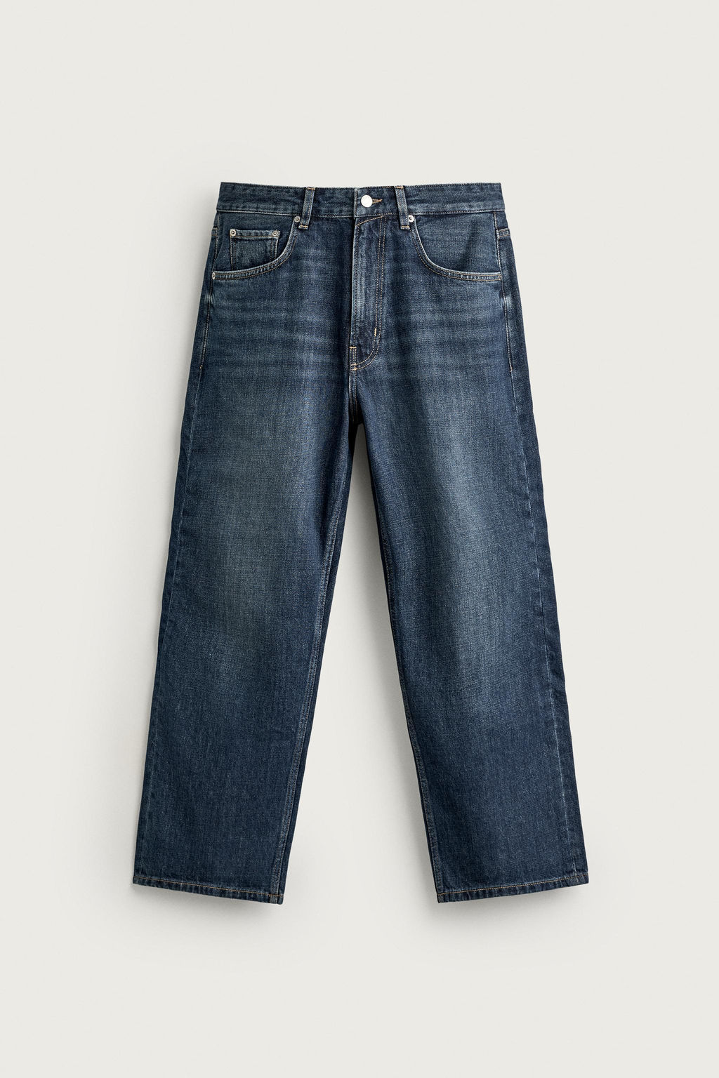 JEANS LOOSE CROPPED FIT / Azul - Zara фото 6