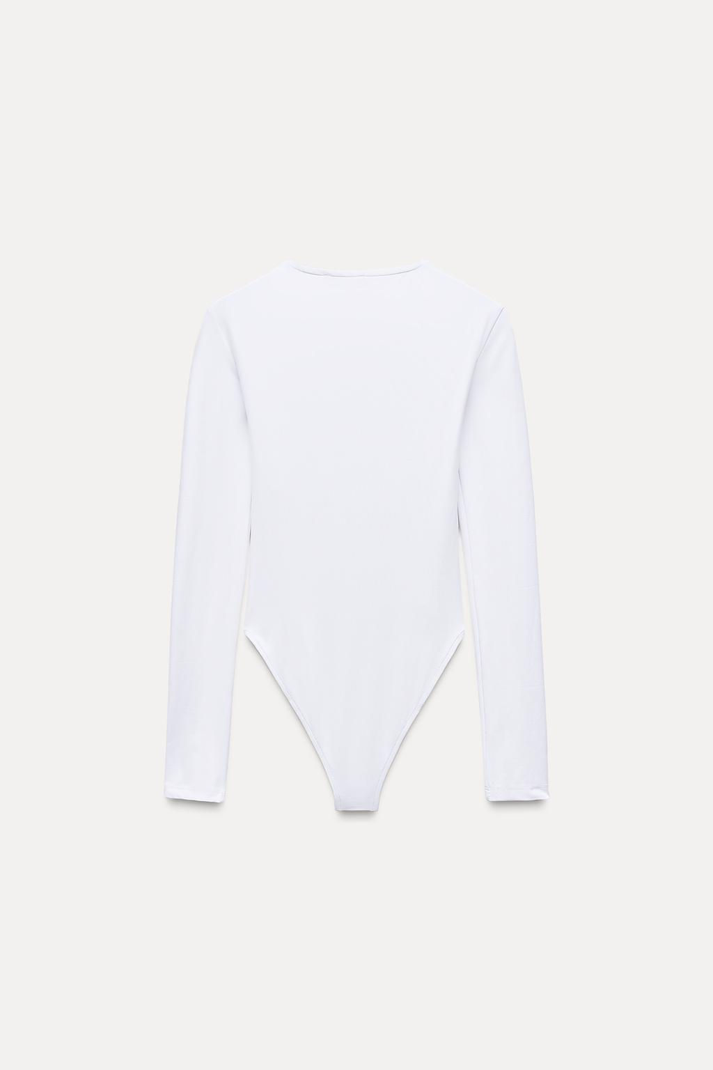 LONG SLEEVE POLYAMIDE BODYSUIT - Zara фото 16