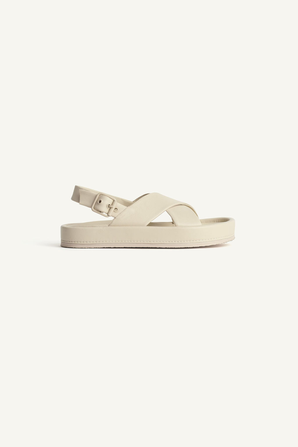 LTHR CRSSVR SNDLS / Blanco - Zara фото 6