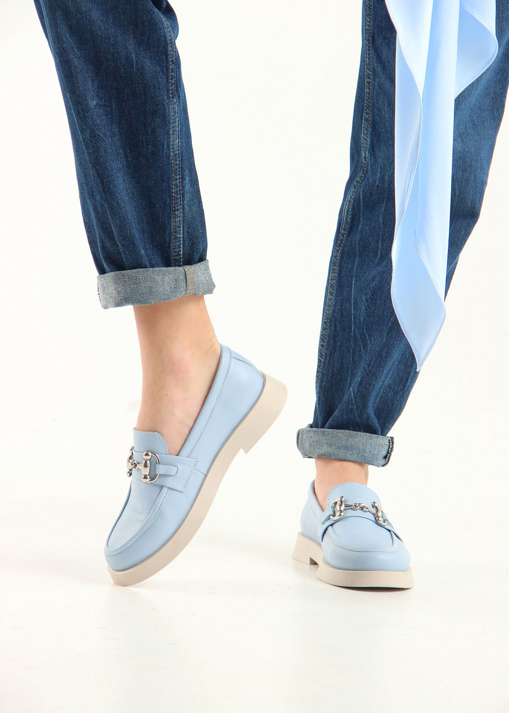 Лоферы туфли 172.1841be. голубой ангел кожа