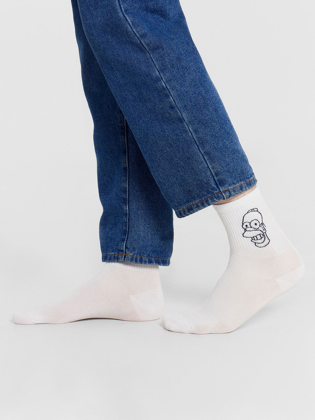 Цена за 5 пар! Носки мужские белые