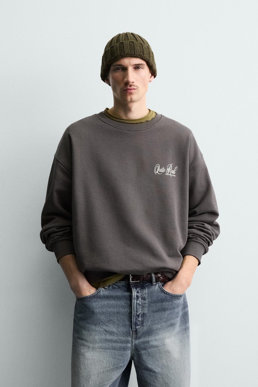 PRINTED CREW NECK SWEATSHIRT - Zara фото 2