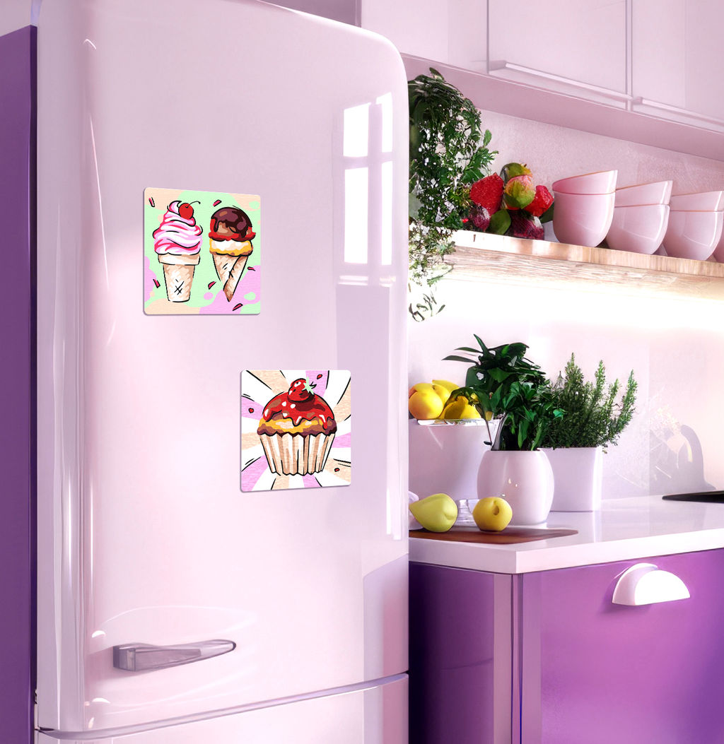 ФРЕЯ PNBM-022 Набор для раскрашивания по номерам (на магните) 9 х 9 см Любимые сладости  фото 4